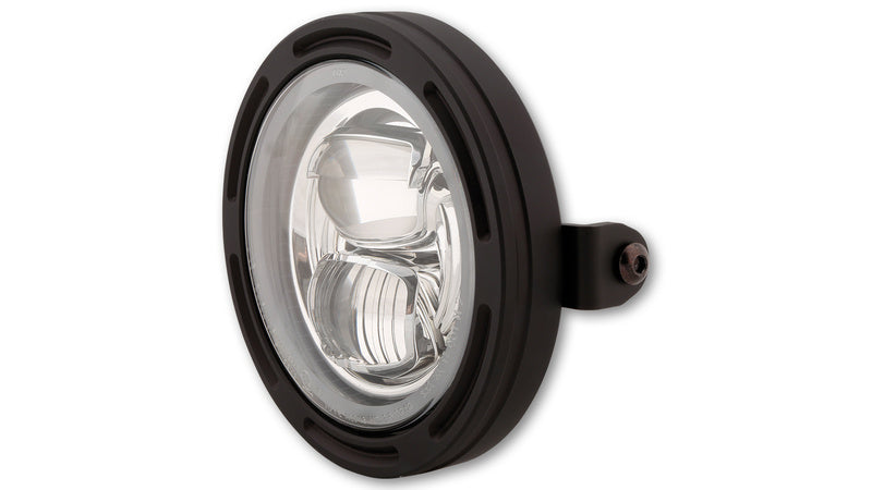 HIGHSIDER pro 5 3/4 Zoll LED-Scheinwerfer FRAME-R2 TYPE 7, schwarz, Befestigung seitlich