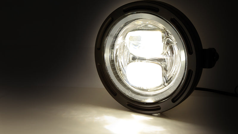 HIGHSIDER pro 5 3/4 Zoll LED-Scheinwerfer FRAME-R2 TYPE 7, schwarz, Befestigung seitlich