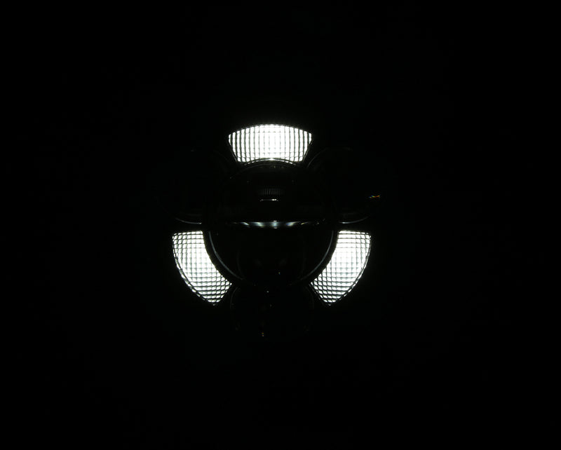 HIGHSIDER pro 7 Zoll LED-Scheinwerfer FRAME-R1 TYPE 11, schwarz, Befestigung unten