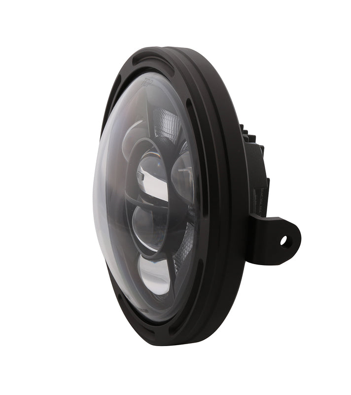 HIGHSIDER pro 7 Zoll LED-Scheinwerfer FRAME-R1 TYPE 11, schwarz, Befestigung seitlich