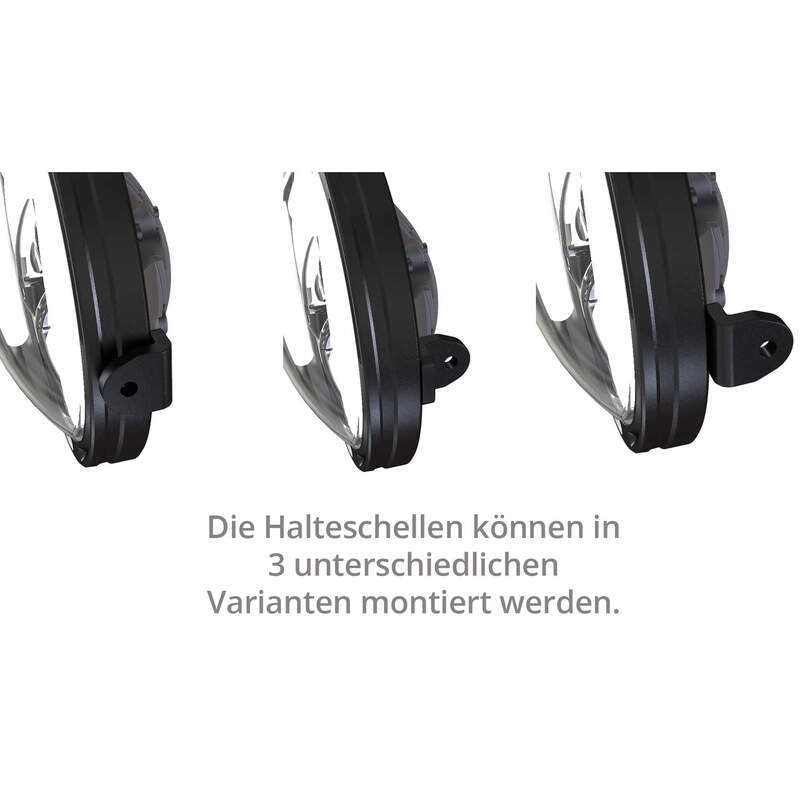 HIGHSIDER pro 7 Zoll LED-Scheinwerfer FRAME-R1 TYPE 11, schwarz, Befestigung seitlich