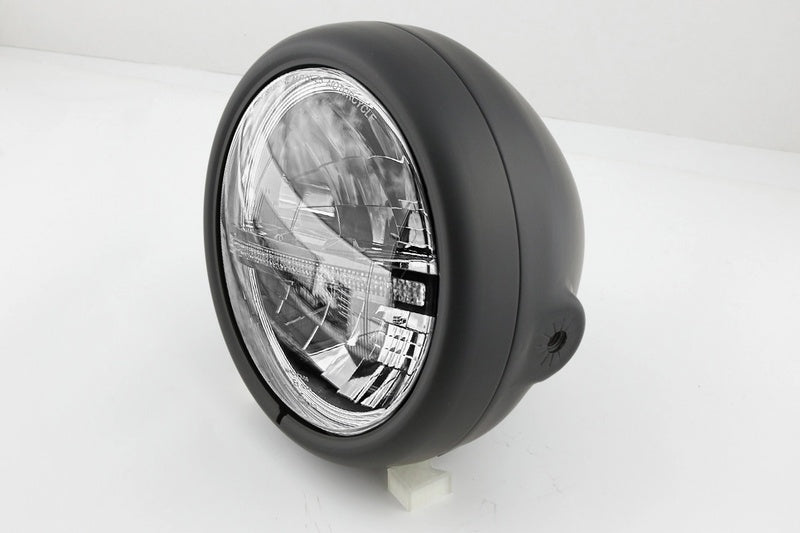 HIGHSIDER pro 5 3/4 Zoll LED-Scheinwerfer PECOS TYPE 12, mattschwarz, mit TFL, Befestigung seitlich