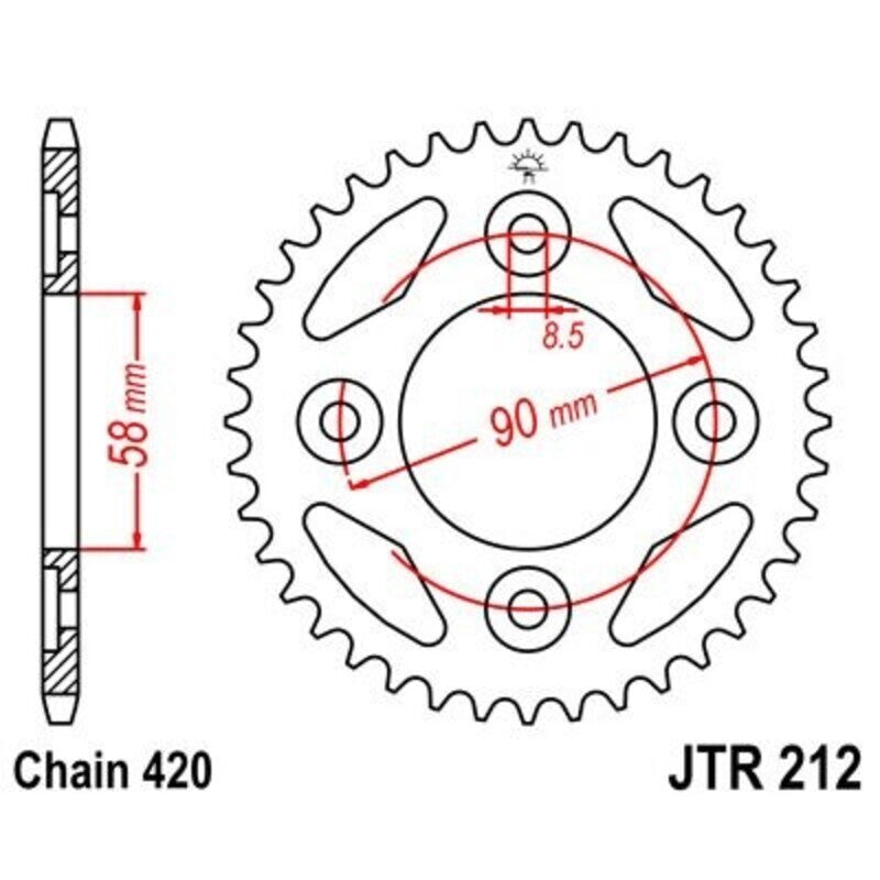 JT/JT Kettenkit 520HDR 14/37 standard - standard Kettenrad