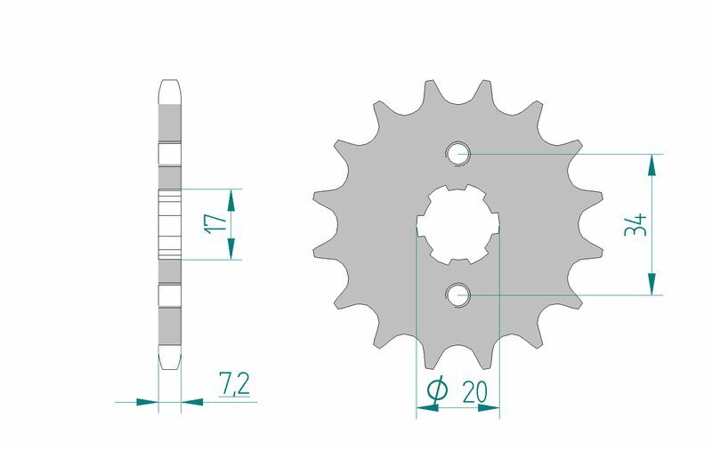AFAM Kettenkit 428XMR2 15/48 - standard Kettenrad