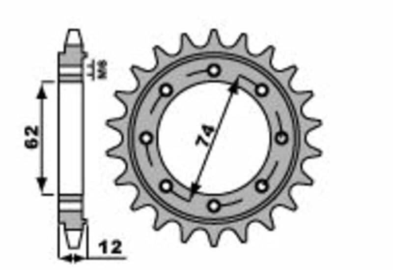 EK/PBR Kettenkit 525SROZ2 22/47 - standard Kettenrad
