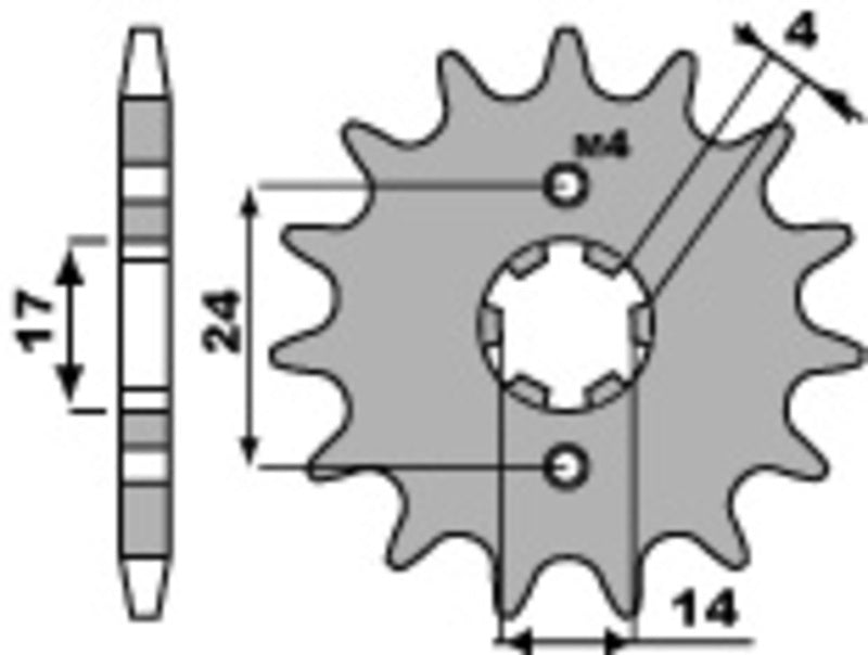 EK/PBR Kettenkit 420SR 12/53 420SR - standard Kettenrad