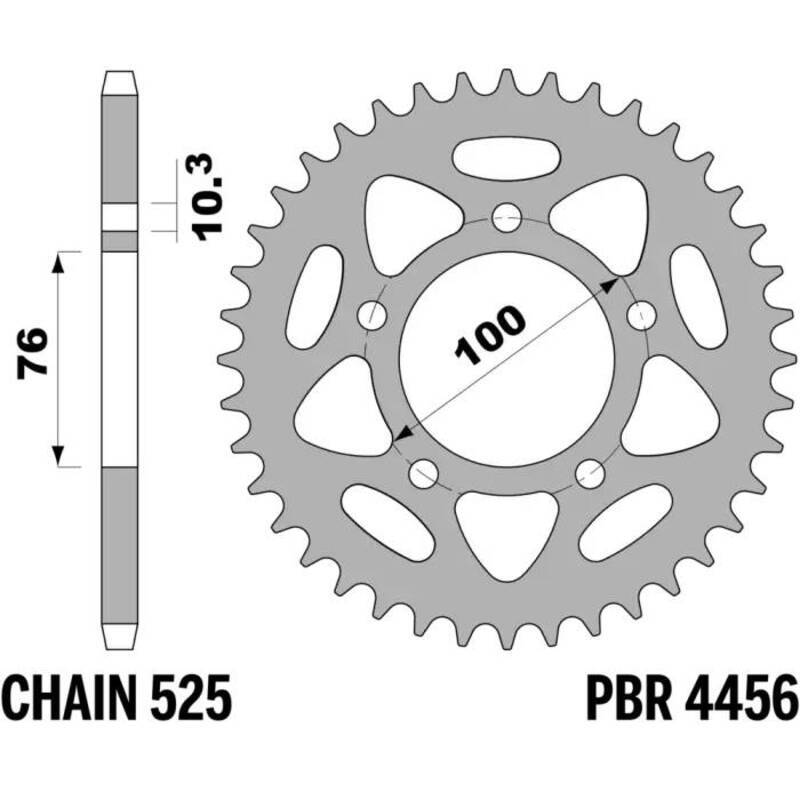EK/PBR Chain Kit 520MVXZ2 16/56 - standard Kettenrad
