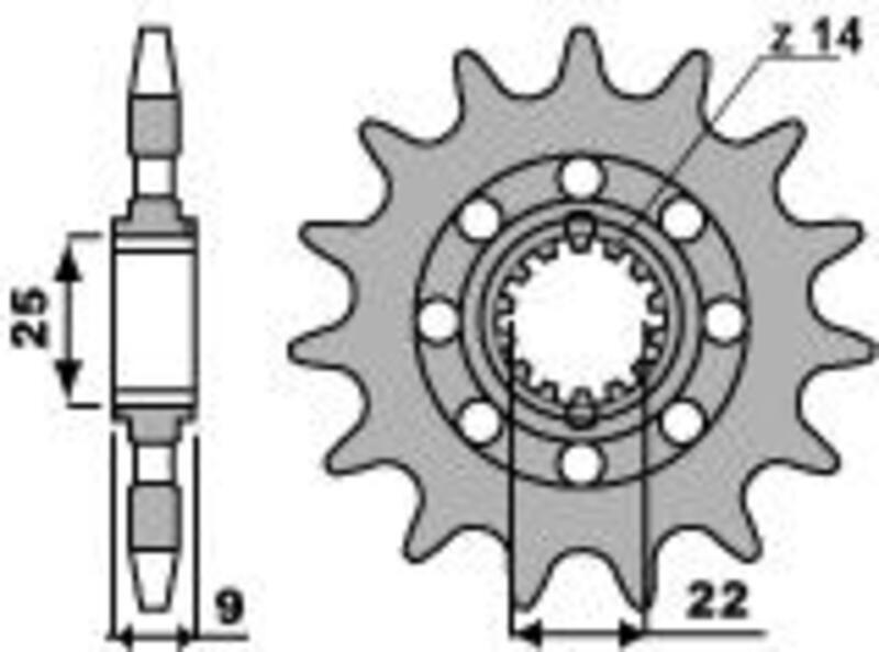 EK/PBR Chain Kit 520MVXZ2 16/56 - standard Kettenrad