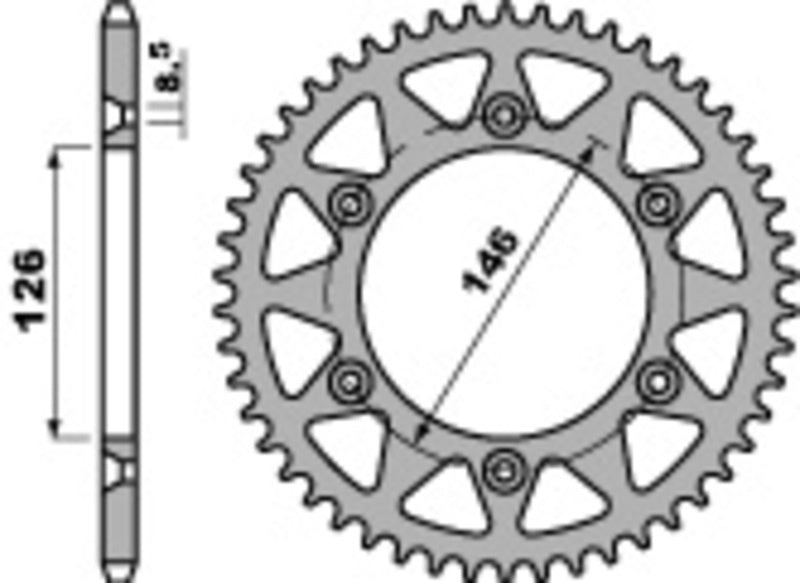 EK/PBR Kettenkit 520SROZ2 - 15/43-112 - Standard Kettenrad Stahl