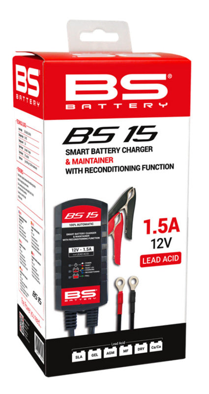 BS BATTERY BS15 Intelligentes Batterie-Ladegerät - KIT 20+3