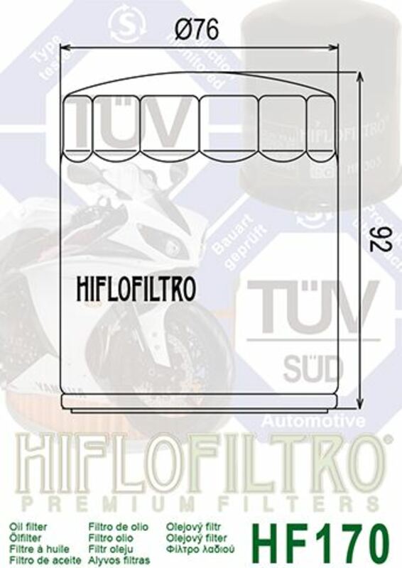 HIFLOFILTRO Ölfilter chrom - HF170C