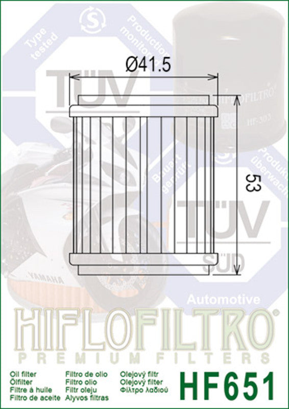 HIFLOFILTRO Ölfilter - HF651