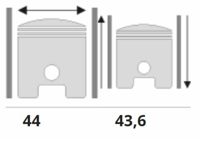 POLINI Zylinder-Kolben-Kit - Ø44mm Yamaha
