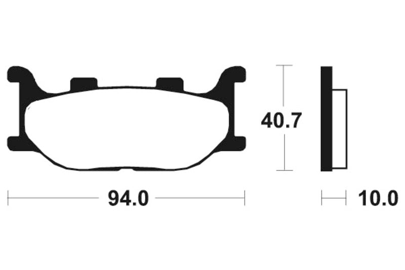 TECNIUM Scooter Organische Bremsbeläge - ME191