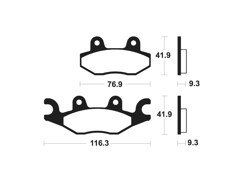 TECNIUM Scooter Organische Bremsbeläge - ME378