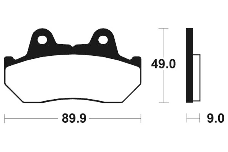 TECNIUM Scooter Organische Bremsbeläge - ME72