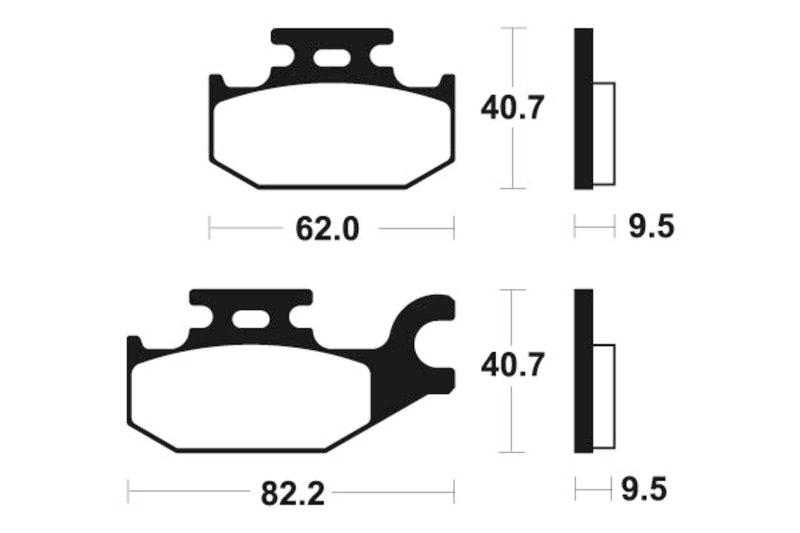 TECNIUM MX/ATV Sintermetall Bremsbeläge - MO254