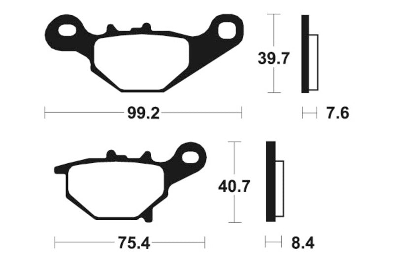 TECNIUM MX/ATV Sintermetall Bremsbeläge - MO320