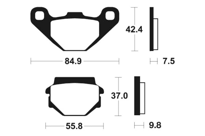 TECNIUM MX/ATV Sintermetall Bremsbeläge - MO46