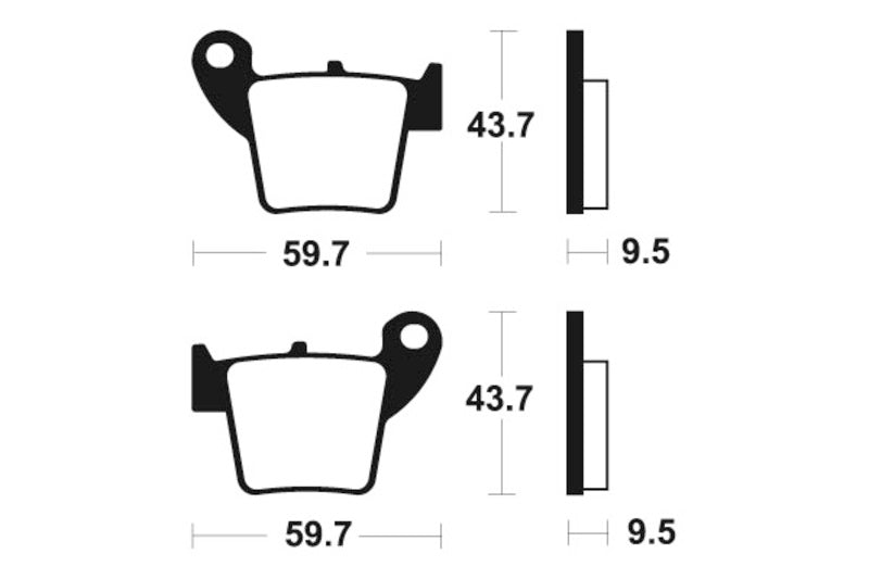 TECNIUM Racing MX/ATV Sintermetall Bremsbeläge - MOR277
