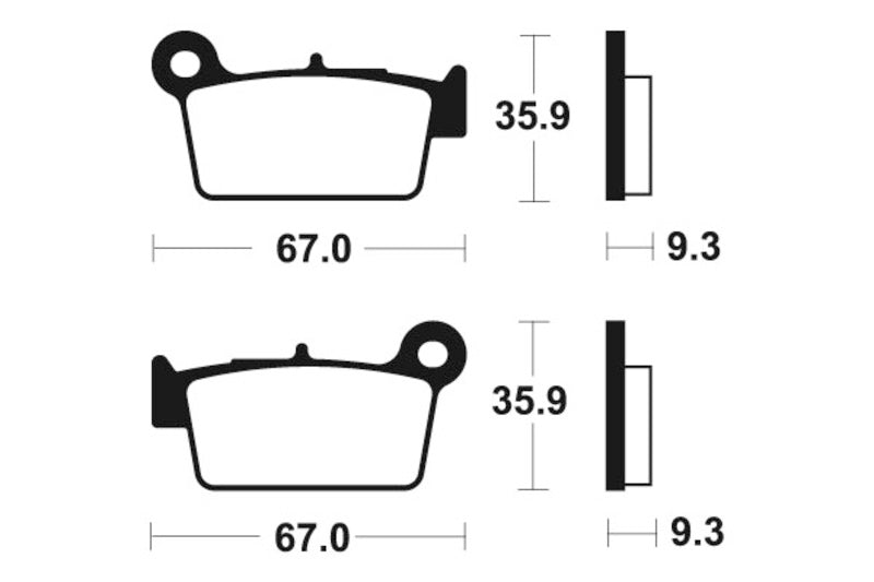 TECNIUM Racing MX/ATV Sintermetall Bremsbeläge - MOR290
