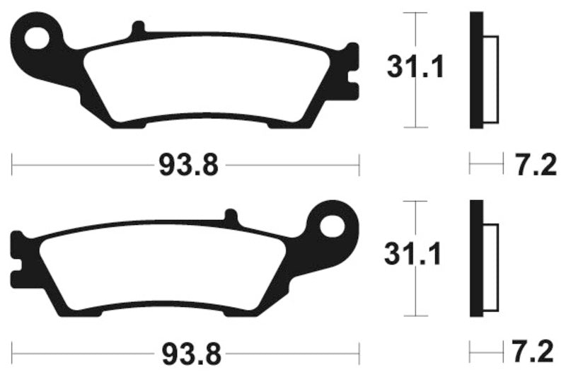 TECNIUM Racing MX/ATV Sintermetall Bremsbeläge - MOR340