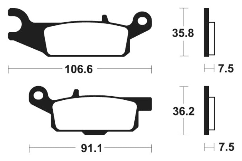 TECNIUM Racing MX/ATV Sintermetall Bremsbeläge - MOR349