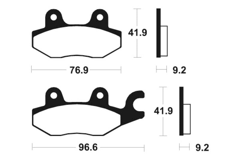 TECNIUM Maxi Scooter Sintermetall Bremsbeläge - MSS188