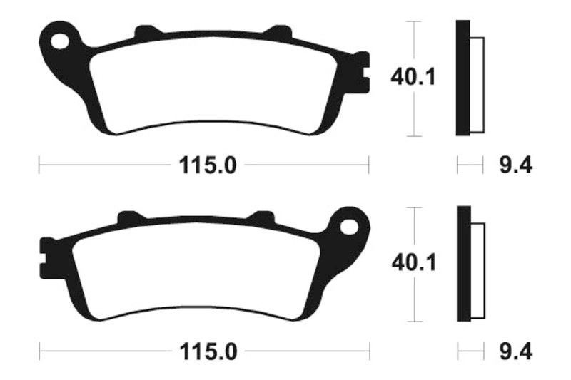 TECNIUM Maxi Scooter Sintermetall Bremsbeläge - MSS222