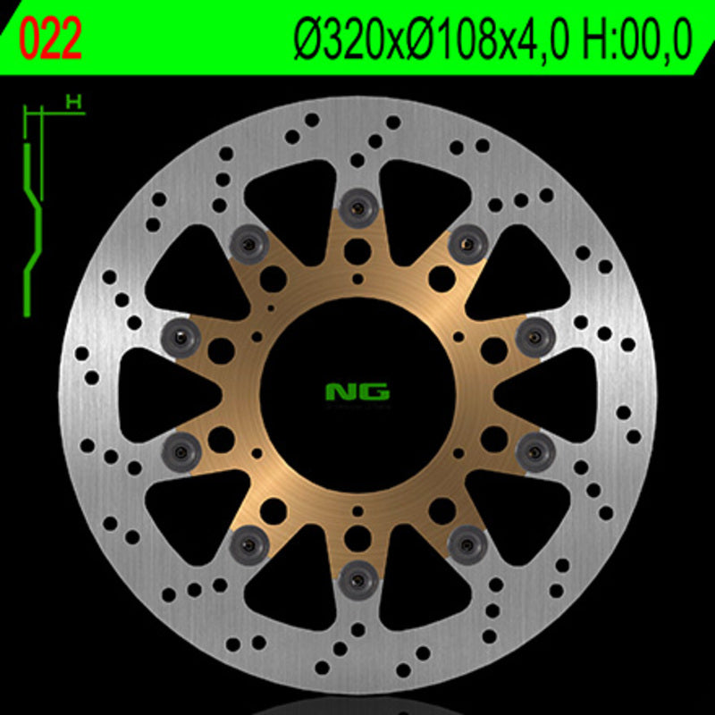 NG BRAKES Bremsscheibe schwimmend rund