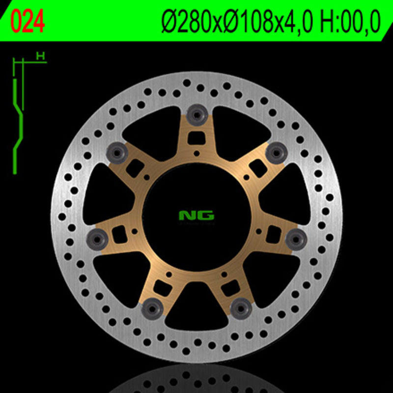 NG BRAKES Bremsscheibe schwimmend rund