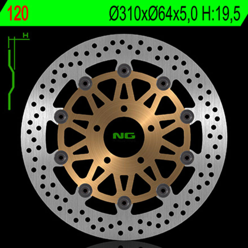 NG BRAKES Bremsscheibe schwimmend rund