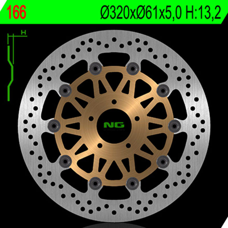 NG BRAKES Bremsscheibe schwimmend rund
