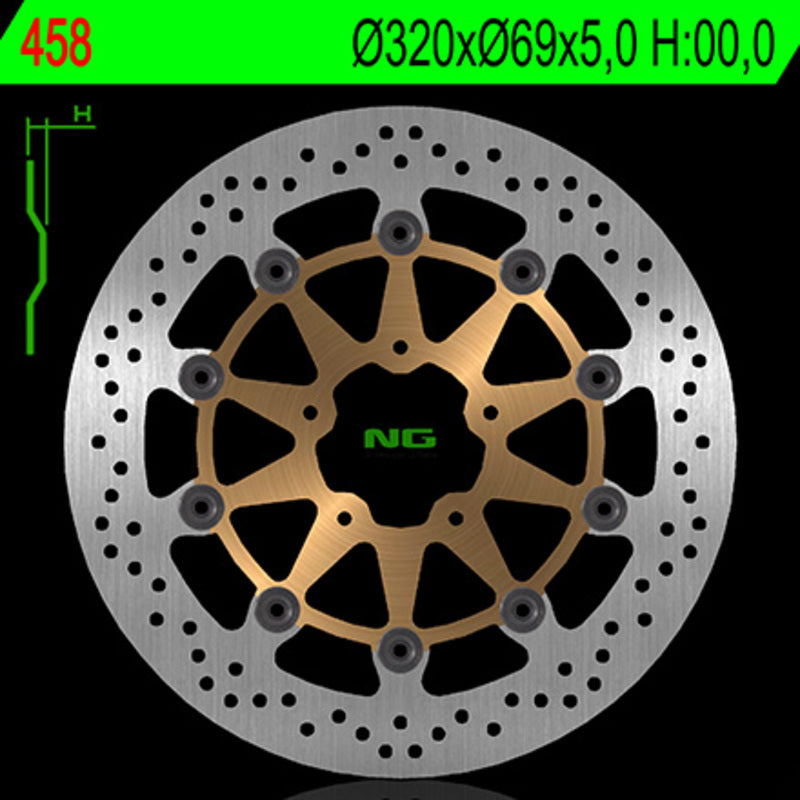 NG BRAKES Bremsscheibe schwimmend rund
