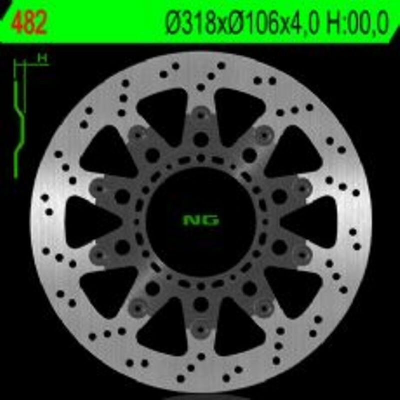 NG BRAKES Bremsscheibe schwimmend rund