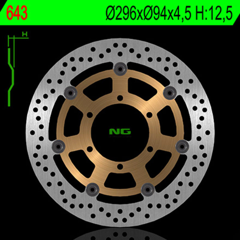 NG BRAKES Bremsscheibe schwimmend rund