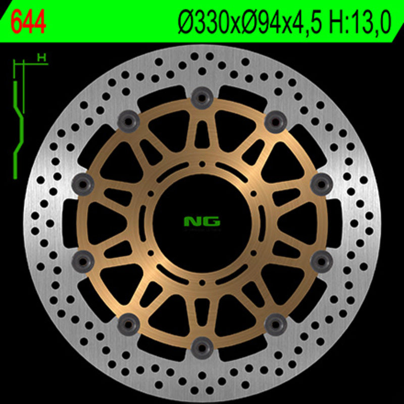 NG BRAKES Bremsscheibe schwimmend rund