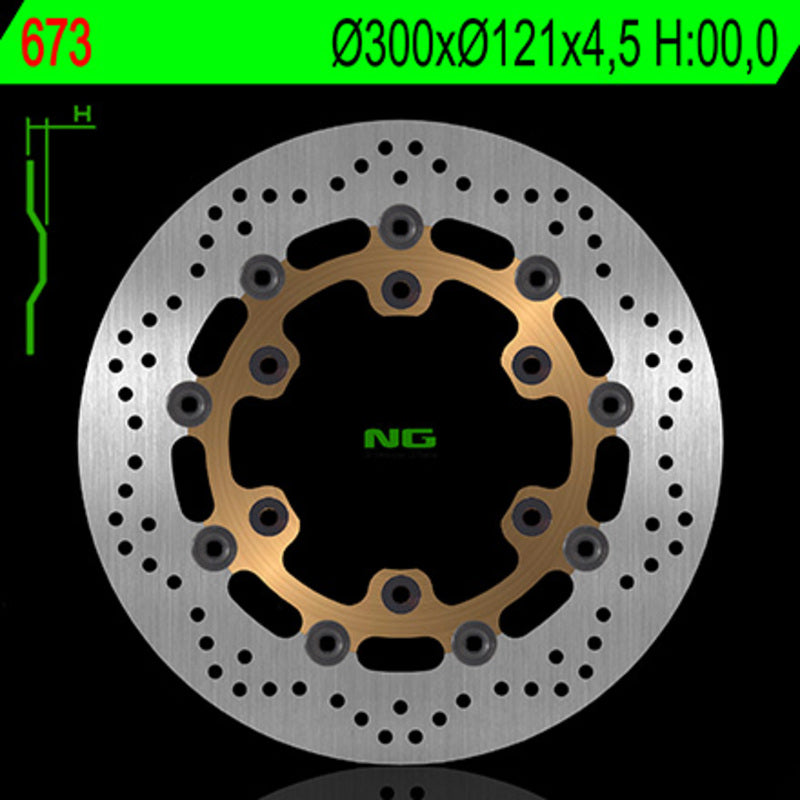 NG BRAKES Bremsscheibe schwimmend rund