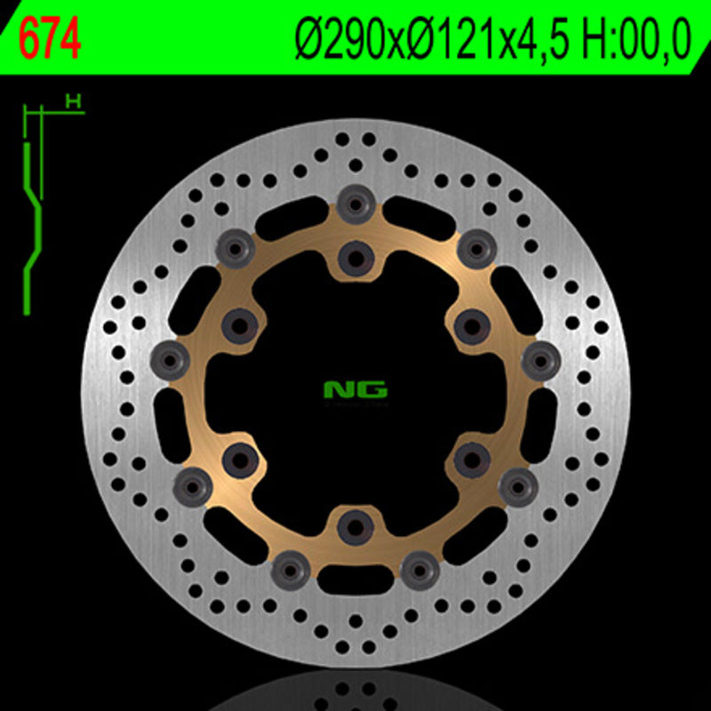 NG BRAKES Bremsscheibe schwimmend rund