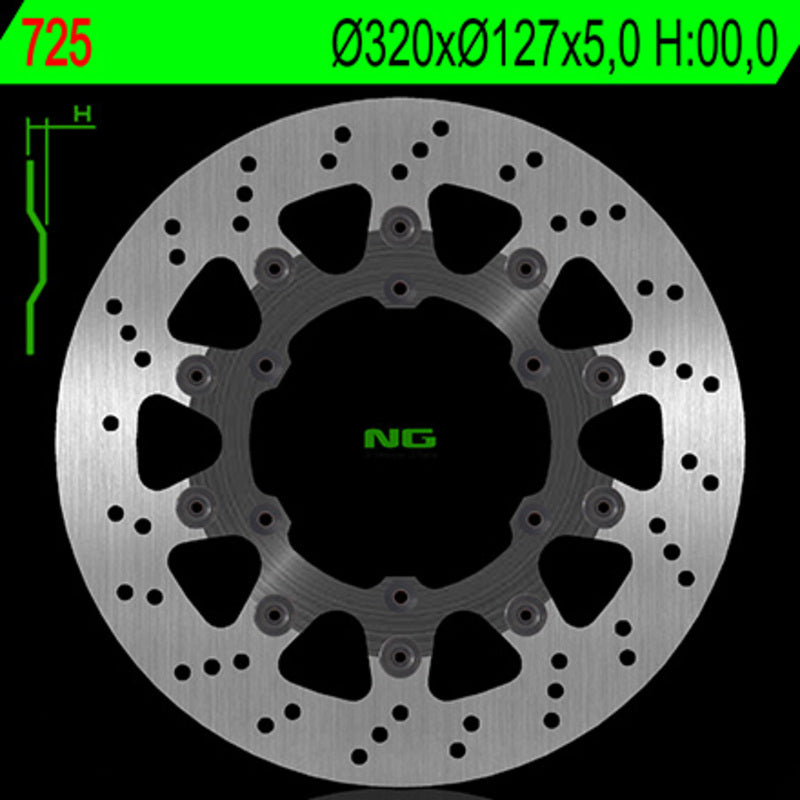 NG BRAKES Bremsscheibe schwimmend rund
