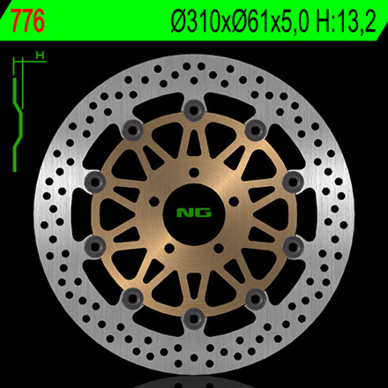 NG BRAKES Bremsscheibe schwimmend rund