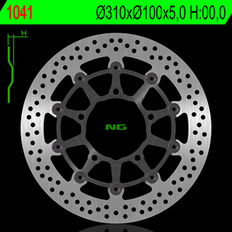 NG BRAKES Bremsscheibe schwimmend rund