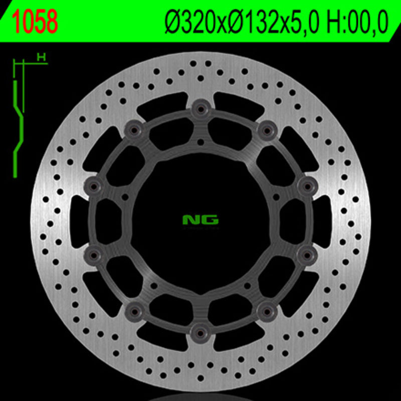 NG BRAKES Bremsscheibe schwimmend rund
