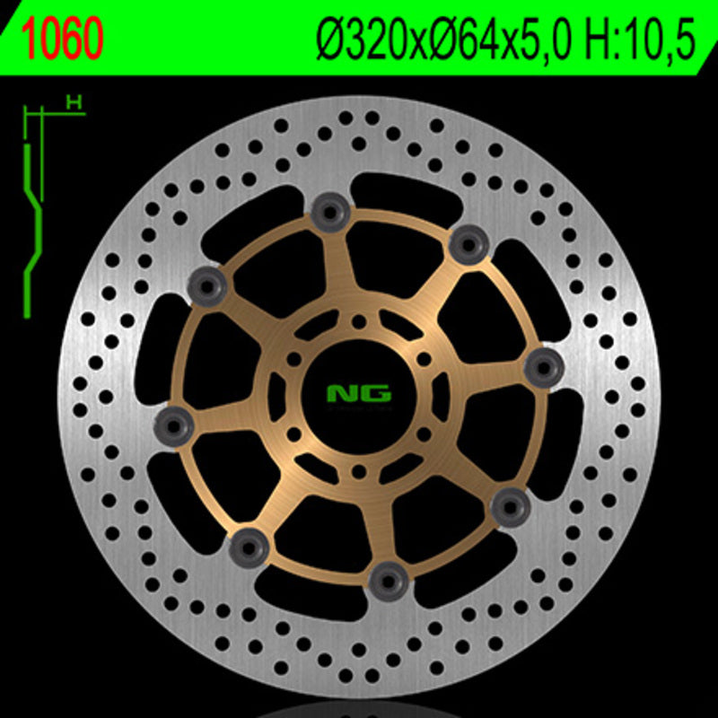 NG BRAKES Bremsscheibe schwimmend rund
