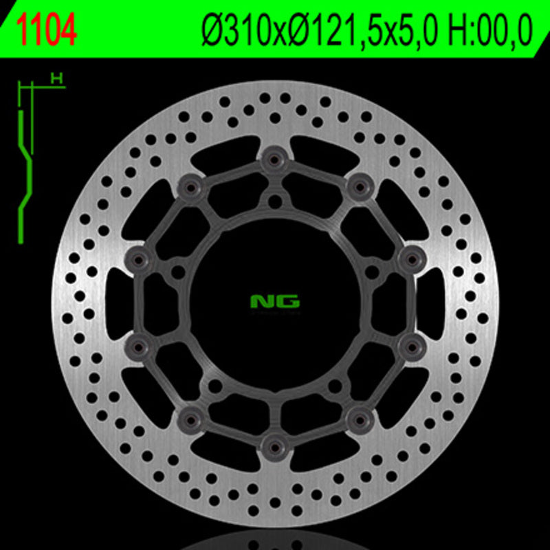 NG BRAKES Bremsscheibe schwimmend rund