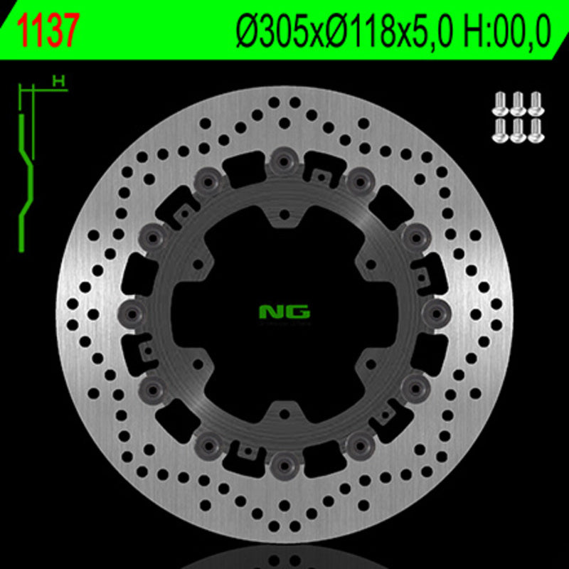 NG BRAKES Bremsscheibe schwimmend rund