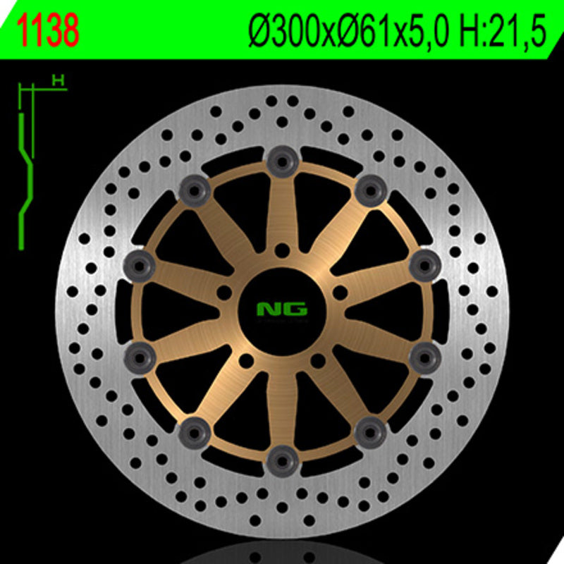 NG BRAKES Bremsscheibe schwimmend rund