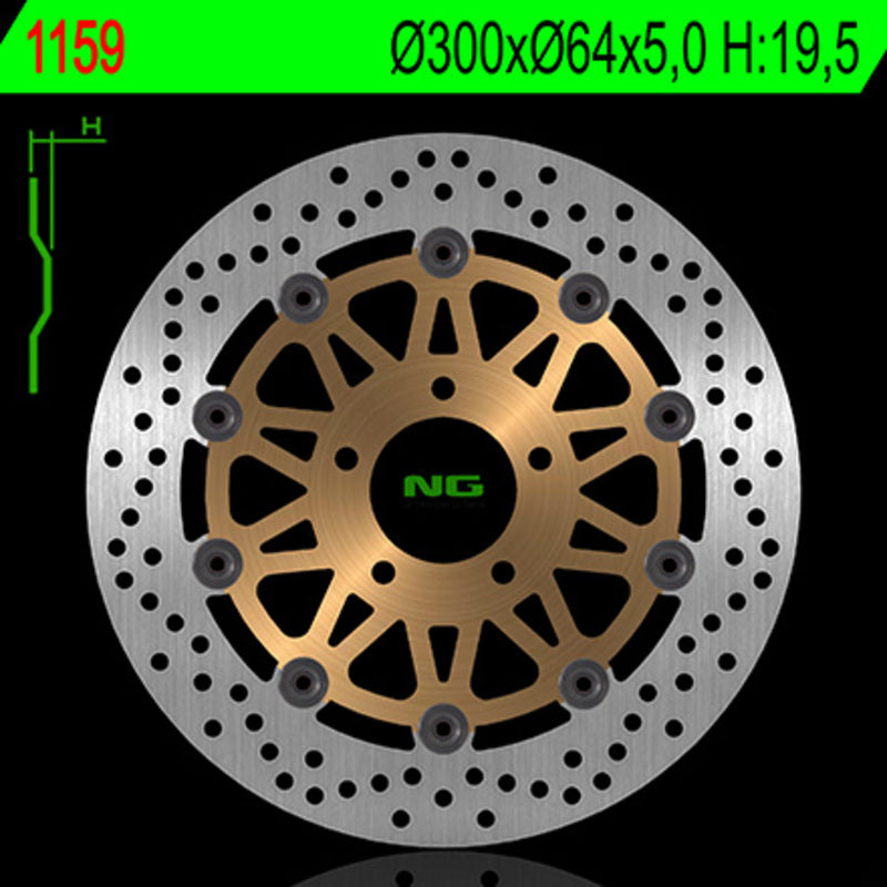 NG BRAKES Bremsscheibe schwimmend rund