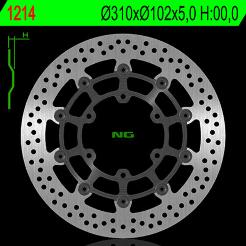 NG BRAKES Bremsscheibe schwimmend rund (Innenaufnahme Stahl)