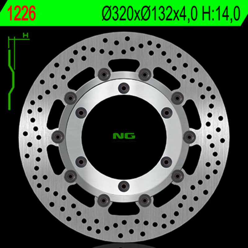 NG BRAKES Bremsscheibe schwimmend rund